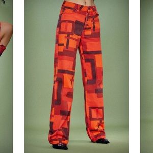 Jaded London abstract geometric boyfriend jeans. NWOT